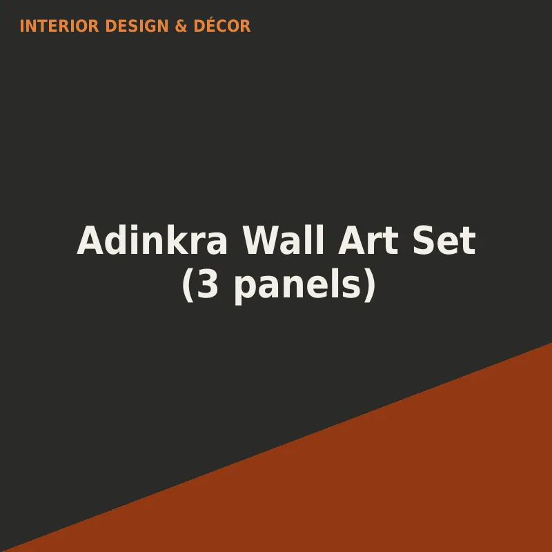 Adinkra Wall Art Set (3 panels)