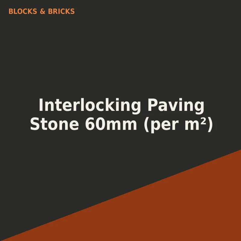 Interlocking Paving Stone 60mm (per m²)