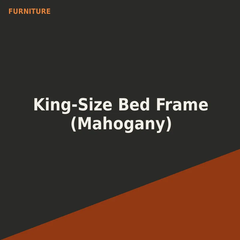 King-Size Bed Frame (Mahogany)