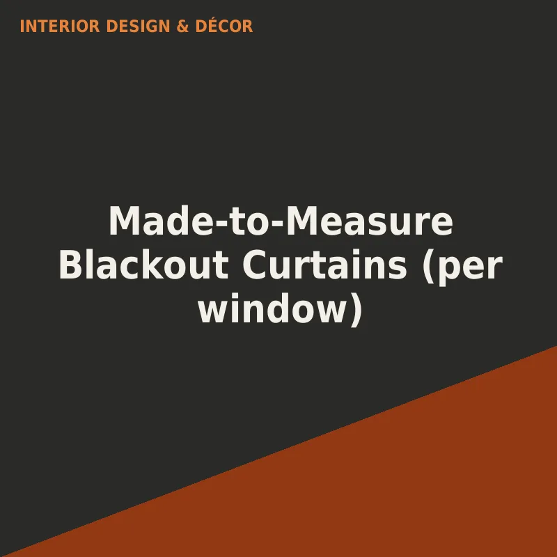 Made-to-Measure Blackout Curtains (per window)