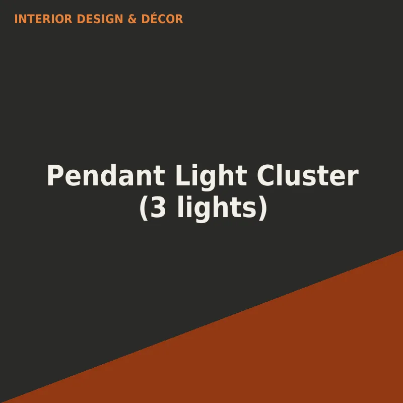 Pendant Light Cluster (3 lights)