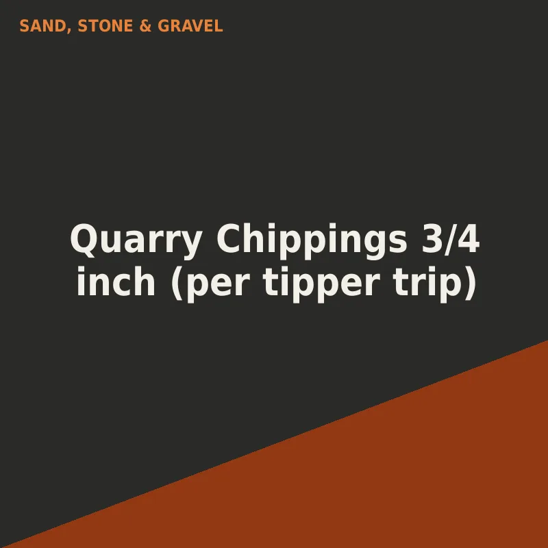 Quarry Chippings 3/4 inch (per tipper trip)