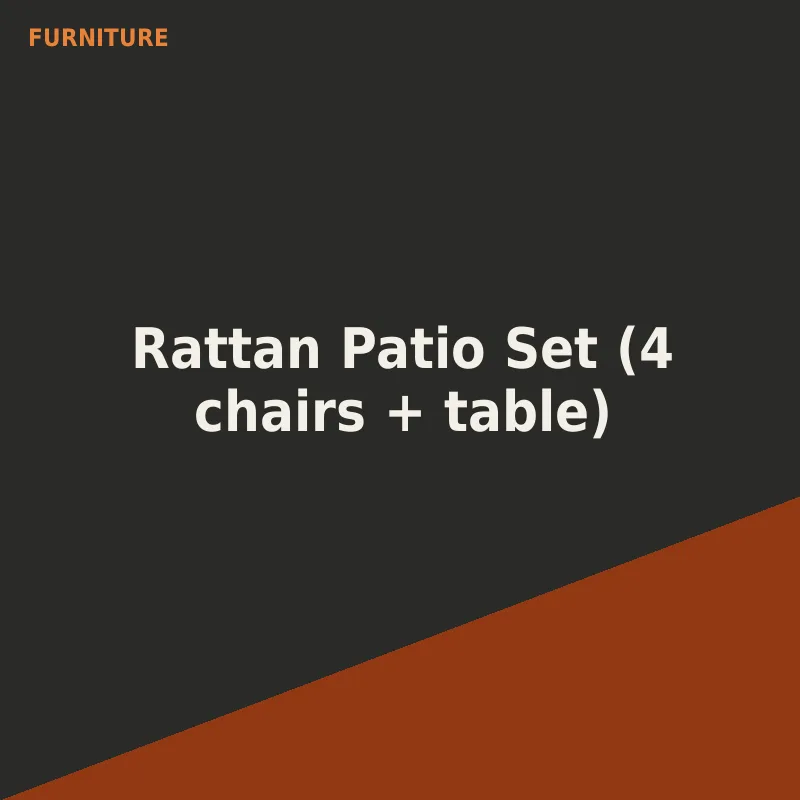 Rattan Patio Set (4 chairs + table)