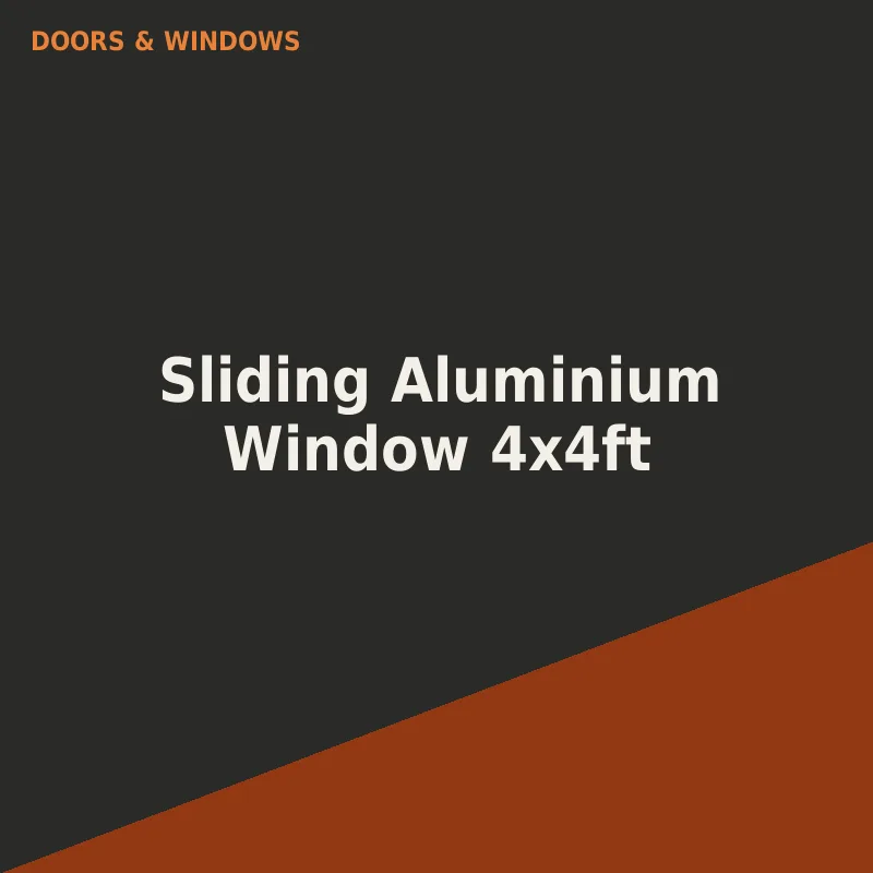 Sliding Aluminium Window 4x4ft